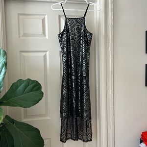Black and silver BCBGeneration cocktail dress. XXS. Perfect condition